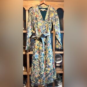 Hutch Paxton Midi Dress in Green Size Small Floral Long Sleeve Dress